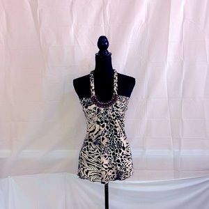 Sky Animal Print Top Size Large